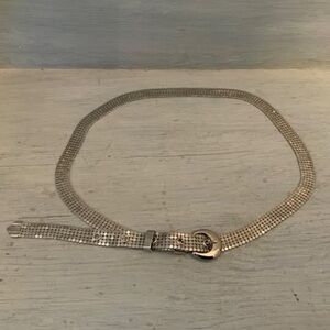 Silver Metal Mesh Belt Medium Good Condition